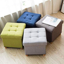 WYJW Sgabello portaoggetti-Sgabello portaoggetti-Poggiapiedi Imbottito Ottomana Sgabello Quadrato Pieghevole Multifunzionale, poggiapiedi portaoggetti Tavolino Imbottito, 38 * 38 * 35 c