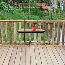 ffu Tavolo da Balcone Sospeso, Tavolo da Giardino Pieghevole con Struttura in Ferro E Ringhiera di Alta qualità