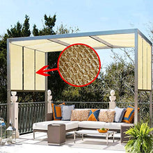 LSMK Vele Parasole Panno Esterno Beige per Tende da Sole, Vela per Reti da Ombra Rettangolari per Giardino o Patio con Balcone, Copertura Impermeabile Antivento per Posto Auto Coperto (Size : 1×4m)