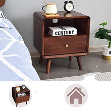 XUSHEN-HU comodino con 1 cassetto-comodino con gambe in legno tornito 1 ripiano comodino per camera da letto comodini (colore : marrone, dimensioni: 35 x 45 x 50 cm)