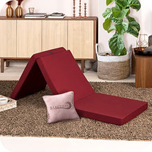 Beautissu Materasso da Campeggio Pieghevole - Materasso Pieghevole Ospiti - Campix 80x195 cm - Soffice Confortevole e Funzionale - Rosso - Materasso Traspirante in Microfibra - Lettino da Viaggio