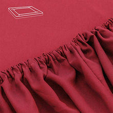 Aisbo Lenzuola Coprimaterasso Matrimoniale con Angoli Tinta Unita Estate 160x200x30cm Rosso