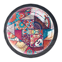 Motivo patchwork 4 PCS Pomelli per Porta, Pomolo per Mobile, Pomelli per Mobili con Viti, Maniglia per Armadietto, Pomelli per Porta, Pomelli per Cassetti per Porta, Armadio, Cassetto e Credenza