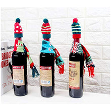 Amosfun Coperchio Bottiglia di Vino di Natale Sciarpa Cervo Bottiglia di Champagne Decor per Banchetto rifornimento Festa di Natale (Cervo)