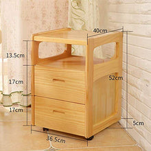 DGHJK Mobili per la casa, Comodino Portatile in Legno massello, Soggiorno, Camera da Letto , Comodino , armadietto Laterale, armadietto con 2 cassetti , 14.3''x15.7''x20.4 ''