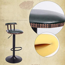 Sedia da Pranzo con Sgabello Posteriore Alto,Pu Leather Round Bar Stool Rest Height Regolabile Swivel Pub Sedia Home Kitchen Bar Sgabello con Footrest
