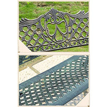 Panca da Giardino Per Esterno Con Terrazza, Panca In Metallo Per Cortile Con Schienale E Braccioli, Sedia da Portico Durevole Con Struttura In Ghisa, Per Coperta / Prato, Può Ospitare 2-3 Persone