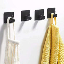 Ganci Portasciugamani in Acciaio Inox Gancio Appendiabiti da Parete Autoadesivo/Gancio per Cucina e Bagno, （4 Pezzi）