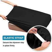 JHLD Elasticizzato Copriseduta Divano, 1 Pezzo Elastico Jaquard Cuscino per Divano Antiscivolo Copricuscino Morbido Fodera per Cuscino del Divano per Sedia,Divano-Marrone E-1 posti