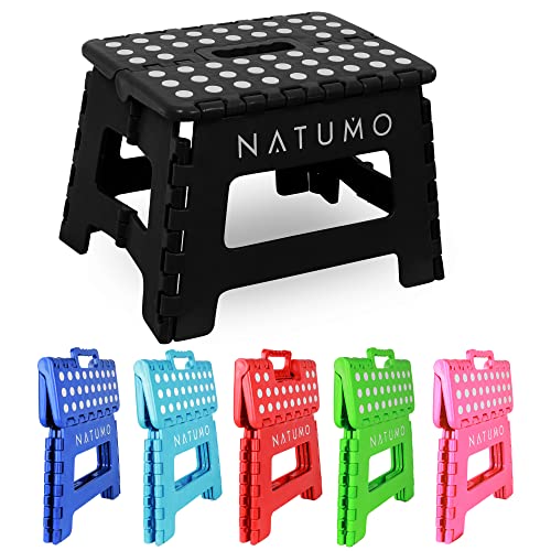 NATUMO® - Sgabello pieghevole di alta qualità, portata 150 kg, per cucina, bagno, giardino, per bambini e adulti