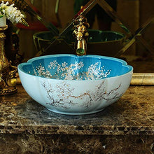 lilili Lavabo da Appoggio Lavabo D'Appoggio Ovale for Bagni Bacino di Arte Creativa Lavabo Ovale in Ceramica A Forma (Color : One Set)