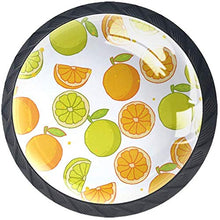 Arance Limoni Frutta Verde Intenso Pomelli per Porta Set di 4 Pomelli per Mobili Manopole per Cassetti Cucina Armadio Vetro
