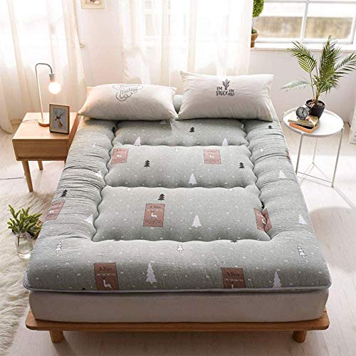 YWYW Materasso futon Giapponese Materasso Morbido Opaco Addensato Materasso da Pavimento Materassino per Dormire Letto Pieghevole per Ospiti Materasso per dormitorio Studentesco per Bambini-a 12