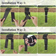 Fencelly - Kit di cinghie per dondolo con albero di sicurezza, per esterni, facile installazione per amache, pneumatici e piattini