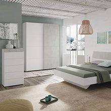 Habitdesign Winter B10 Cassettiera, Melamina, Bianco, 61 x 40 x 118 cm