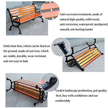 outdoor product Panca da Giardino con Panca da Giardino,Panca da Giardino per Giardino A 3 Posti,Panca da Esterno con Schienale E Braccioli,Seduta in Legno Massello Anticorrosivo in Ghisa