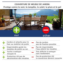Mutmi Spiwfm Cover per mobili da Giardino, Protezione Rettangolare, UV, Impermeabile, Custodia Protettiva per la respiratorio Oxford, Festa Invernale, tavoli da Giardino Tarpaulin, Set di Mobil.