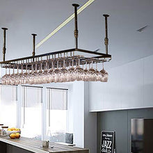 JHGJBJ Supporto Bicchiere da Vino, Vino Pendente di Vetro Creativo può Appendere 24 Coppe, Scaffale Hanging Shelf Ferro La Decorazione del Tetto Cremagliera del Supporto