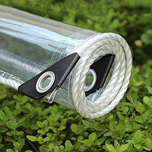 GJSN Copertura in Tela Cerata Multiuso per Esterni Di Grandi Dimensioni con Occhielli - Copertura Antipolvere Antipioia per Piante Trasparenti,Chiaro,1,7X2,9 M
