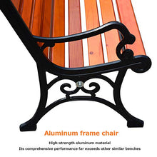 Panchina Giardino Terrazza Panche per Tempo Libero All'aperto, Panca da Esterno Resistente Aintemperie con Struttura Ghisa e Legno Massello Anticorrosivo, Panchine Decorative retrò per Portici Prati