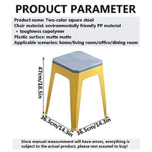LXHkk Sgabello Alto Semplice, Sgabello Quadrato in Plastica Bicolore Multifunzionale Sgabello con Gradino per Sedia da Pranzo Antiscivolo con Piedini, per Sala da Pranzo/Casa,Giallo,Two
