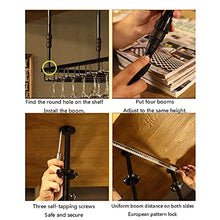 GAXQFEI Cucina Bicchiere Di Bicchiere Di Vetro Rack Del Vino in Metallo Vino in Metallo Vetro Del Bicchiere da Soffitto a Soffitto Appeso Bottiglia Di Vino Vintage Rack Vintage Stemware ad Altezza R