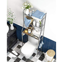 Gjfhome Scaffale da Bagno, Scaffale Bagno e WC Mobile da Mettere sopra al WC, Mobile sopra Toilettes, Scaffale Salvaspazio,50 * 25 * 160Cm