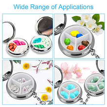 YoukCDT - Contenitore per pillole, in metallo, 3 scomparti, portatile, rotondo, per pillole, da viaggio, compatto, per tablet medicinali, per borsa da tasca, regalo, 3 pezzi