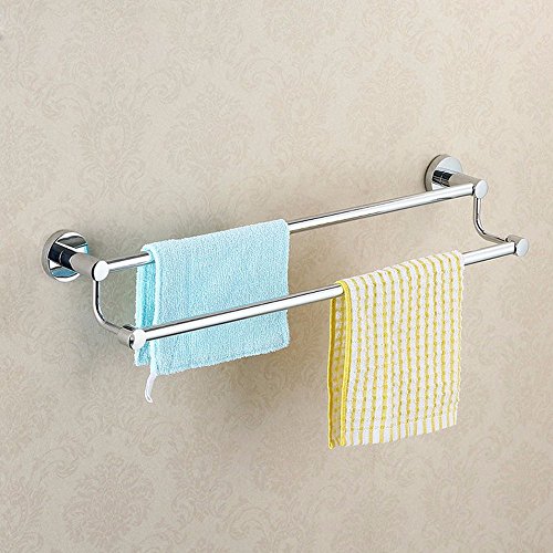 MBYW Portasciugamani Moderno Minimalista Portasciugamani Elegante per Il Bagno di Moda Accessori per Il Bagno Barre parallele portasciugamani in Alluminio Cromato Bagno Pendente Ciondolo Hardware