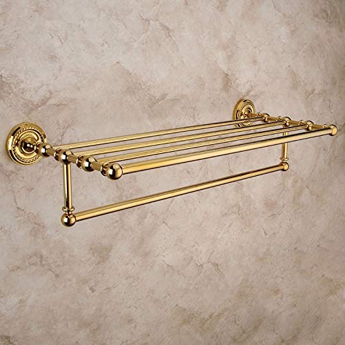 MBYW moderno minimalista portasciugamani portasciugamani da bagno portasciugamani da bagno porta asciugamani in rame europeo oro antico bagno adatto per bagno, camera da letto