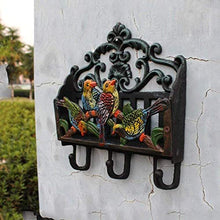 YONGYONGCHONG - Cassetta delle lettere con quattro uccelli e contorni, con gancio per riporre oggetti da giardino