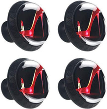 Grande scarpa rossa e rossetto Pomelli per Porta Set di 4 Pomelli per Mobili Manopole per Cassetti Cucina Armadio Vetro