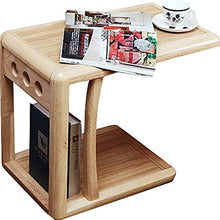 DGHJK Mobili per la casa, tavolino da caffè Comodino Quadrato in Legno massello Comodino a 2 Strati può spostare la scrivania del Computer