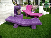 Kubiko : Seduta in Polietilene Rivestito con Superficie erbosa. Arredamento Design per Esterno e Interno. Diversi Colori Disponibili. Colore: Purple