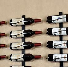 Supporto da parete in metallo portavino portabottiglie, positive 8 bottles of 26 * 9 * 100 black