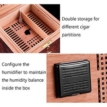 100 Cigar Humidor Dispositivo Di Raffreddamento Household Sigaro Idratante Governo Legno Di Cedro Piano Verniciatura Doppio Spazio Esterno Igrometro Handmade ( Color : Red , Size : 26*26*28.8cm )