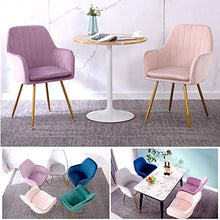 zyy Sedie per Sala Sedie Cucina Retro, Morbido Velluto Seduta e Schienale con Le Gambe Cuscino Metallo Poltrone for Sala Pranzo e Soggiorno Desk Chair (Color : Green)
