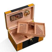 Minmin Legno di Cedro Cigar Box Humidor Grande capacità Struttura Regalo Cigar Cabinet, 370x240x165mm Accessori del Sigaro (Size : 370x240x165mm)