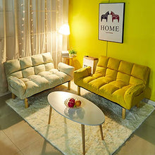 WSZMD Lavoro di Divano Letto Pigro Divano Letto Doppio Rete Rosso Modello Semplice Pieghevole Tatami Camera Letto Balcone Piccolo Divano, Divano Letto (Color : Green+Orange)