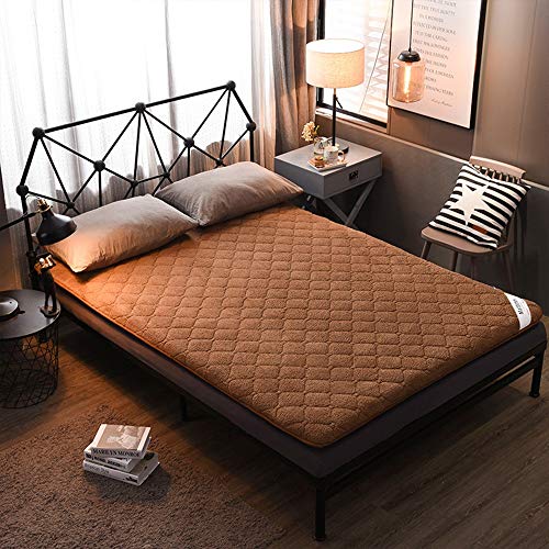 Pieghevole Tatami Materasso Ultra Molle Dormitorio Materasso futon Materassi (Colore : Marrone, Dimensione : 120x200cm)