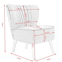 XJLLOVE Divano, ostrica Grigio con Schienale Accento Informale con legs51cm Naturale * 45cm.