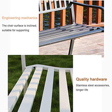 outdoor furniture Terrazza Parco panchina, Seduta per Il Tempo Libero all'aperto con braccioli e Schienale, Panchina in Metallo per 2 Persone, Adatto per Interni ed Esterni