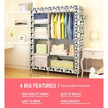 XYBB Armadio Camera da Letto Semplice Tessuto Pieghevole Moderno in Acciaio Singolo Assemblaggio Doppio 170 * 105 * 45cm 4