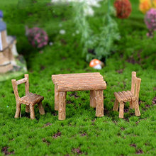 POHOVE - Set di 8/9 sedie e tavolo in miniatura, set di sedie in resina, mini sedie decorative in resina floreale, kit di decorazioni per casa delle bambole