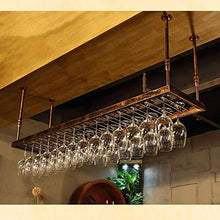 Portavini Porta Bicchiere da Vino in Ferro da Soffitto， Porta Bicchiere da Vino Rosso， Regolabile in Altezza， Portabicchieri Alto Portabicchieri Appeso Espositore da Bar (Size : 60cm)