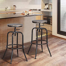 HOUSE IN BOX.COM 2 Pezzi Sgabelli da Bar Sedia Gradi Girevole Alta Regolabile Altezza Moderna Cucina Poggiapiedi Gambe Curve Moderni (Noce)