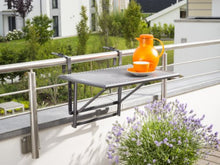 greemotion 416505 Tavolino Pieghevole da Balcone, Regolabile in Altezza, Grigio, Piccolo