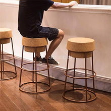 Simple Modern Multifunctional soddisfa diverse esi Sedia da caffè moderna semplice nordica for il tempo libero in legno di quercia con sgabello da bar (telaio nero 45 cm) seat Seduta in legno morbido