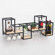 Porta Bottiglie da Vino Wine Rack Holder Vino Mensola Pensile del Vino del Metallo Espositore di Vino in Ferro Battuto Stare Ristorante Mensola Supporto A Parete della Cucina Bicchiere di Vino Mobili