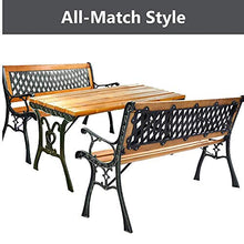 Panche per esterno Panchine da giardino in metallo, Home Balcone Portico Terrazza Sgabello Sedile Sedia Panchina per decorare il prato Parco, Mobili da esterno per esterni in legno e ghisa